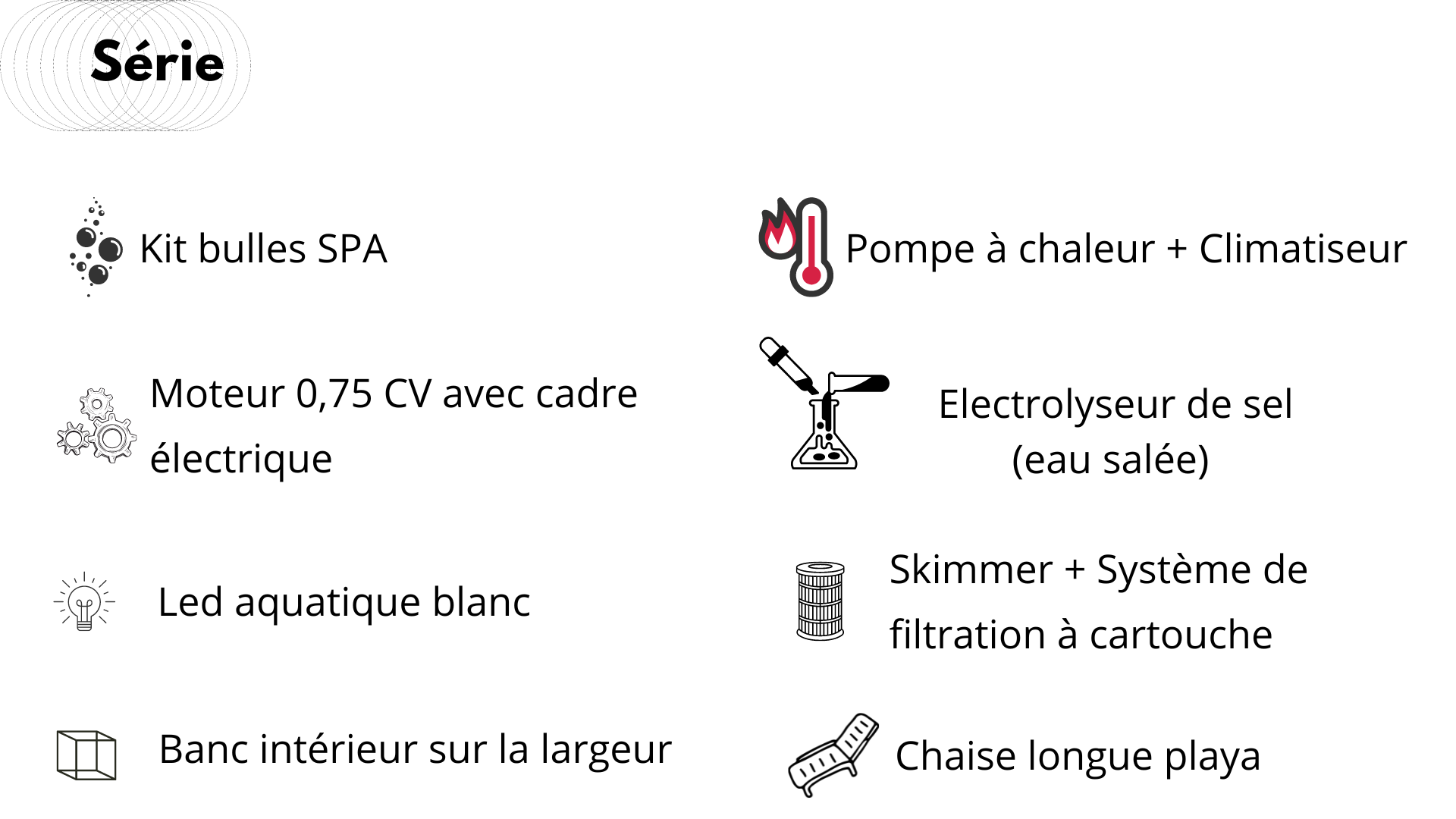 équipement de série gamme COSY